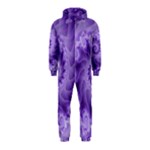 Silky Purple Spiral Fractal Hooded Jumpsuit (Kids)