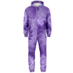 Silky Purple Spiral Fractal Hooded Jumpsuit (Men)