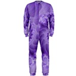 Silky Purple Spiral Fractal OnePiece Jumpsuit (Men)