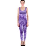 Silky Purple Spiral Fractal OnePiece Catsuit