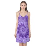 Silky Purple Spiral Fractal Camis Nightgown 