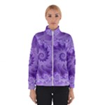 Silky Purple Spiral Fractal Winter Jacket