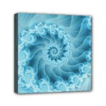 Silky Blue Spiral Fractal Mini Canvas 6  x 6  (Stretched)