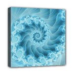 Silky Blue Spiral Fractal Mini Canvas 8  x 8  (Stretched)