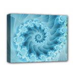 Silky Blue Spiral Fractal Deluxe Canvas 14  x 11  (Stretched)