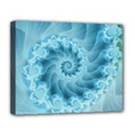 Silky Blue Spiral Fractal Deluxe Canvas 20  x 16  (Stretched)