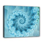 Silky Blue Spiral Fractal Deluxe Canvas 24  x 20  (Stretched)