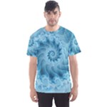 Silky Blue Spiral Fractal Men s Sport Mesh Tee