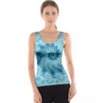 Silky Blue Spiral Fractal Tank Top