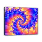 Colorful Psychedelic Spiral Fractal Canvas 10  x 8  (Stretched)