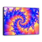 Colorful Psychedelic Spiral Fractal Canvas 16  x 12  (Stretched)