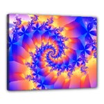 Colorful Psychedelic Spiral Fractal Canvas 20  x 16  (Stretched)