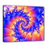 Colorful Psychedelic Spiral Fractal Canvas 24  x 20  (Stretched)