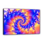 Colorful Psychedelic Spiral Fractal Canvas 18  x 12  (Stretched)