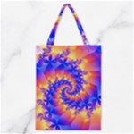 Colorful Psychedelic Spiral Fractal Classic Tote Bag