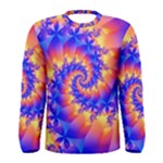 Colorful Psychedelic Spiral Fractal Men s Long Sleeve Tee