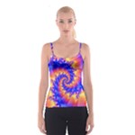 Colorful Psychedelic Spiral Fractal Spaghetti Strap Top