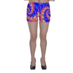 Colorful Psychedelic Spiral Fractal Skinny Shorts