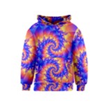 Colorful Psychedelic Spiral Fractal Kids  Pullover Hoodie