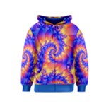 Colorful Psychedelic Spiral Fractal Kids  Zipper Hoodie