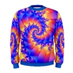 Colorful Psychedelic Spiral Fractal Men s Sweatshirt