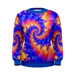 Colorful Psychedelic Spiral Fractal Women s Sweatshirt