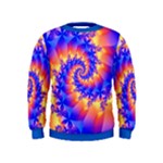 Colorful Psychedelic Spiral Fractal Kids  Sweatshirt