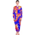 Colorful Psychedelic Spiral Fractal OnePiece Jumpsuit (Ladies)