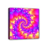 Colorful Psychedelic Spiral Fractal Mini Canvas 4  x 4  (Stretched)