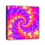 Colorful Psychedelic Spiral Fractal Mini Canvas 6  x 6  (Stretched)