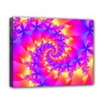 Colorful Psychedelic Spiral Fractal Canvas 10  x 8  (Stretched)