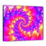 Colorful Psychedelic Spiral Fractal Canvas 24  x 20  (Stretched)