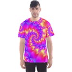 Colorful Psychedelic Spiral Fractal Men s Sport Mesh Tee