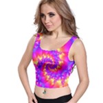 Colorful Psychedelic Spiral Fractal Crop Top