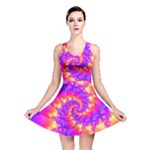 Colorful Psychedelic Spiral Fractal Reversible Skater Dress