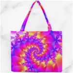 Colorful Psychedelic Spiral Fractal Mini Tote Bag