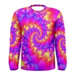 Colorful Psychedelic Spiral Fractal Men s Long Sleeve Tee