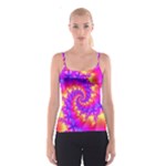 Colorful Psychedelic Spiral Fractal Spaghetti Strap Top