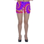 Colorful Psychedelic Spiral Fractal Skinny Shorts