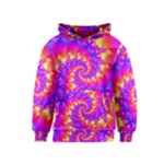 Colorful Psychedelic Spiral Fractal Kids  Pullover Hoodie