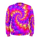 Colorful Psychedelic Spiral Fractal Men s Sweatshirt