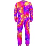 Colorful Psychedelic Spiral Fractal OnePiece Jumpsuit (Men)