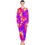 Colorful Psychedelic Spiral Fractal OnePiece Jumpsuit (Ladies)