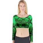 Fish Scales Long Sleeve Crop Top (Tight Fit)