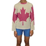 grunge canadian flag  Kid s Long Sleeve Swimwear