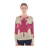 grunge canadian flag  Women s Long Sleeve Tee