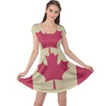 grunge canadian flag  Cap Sleeve Dress