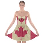 grunge canadian flag  Strapless Bra Top Dress