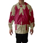 grunge canadian flag  Hooded Wind Breaker (Kids)