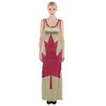 grunge canadian flag  Maxi Thigh Split Dress